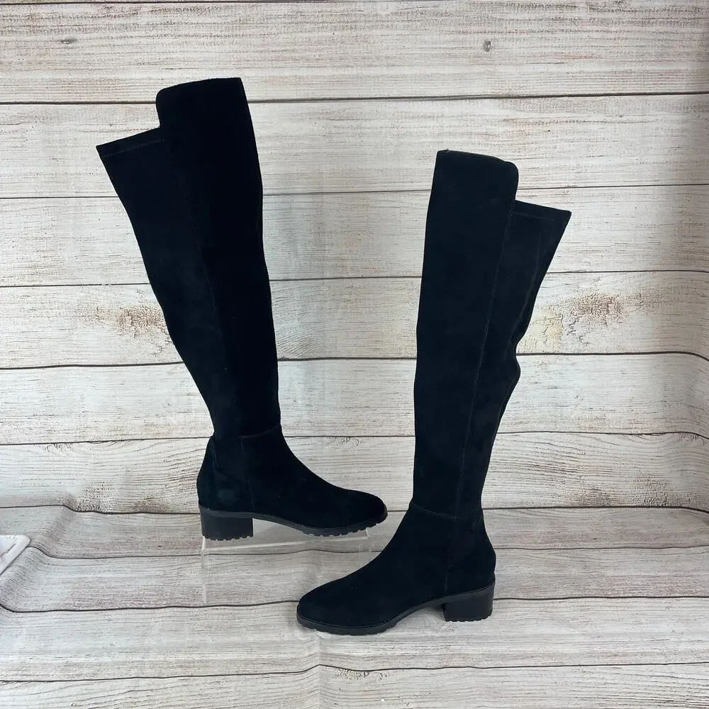 Blondo Starla Womens Sz 6 Over the Knee Boots Black Suede Waterproof